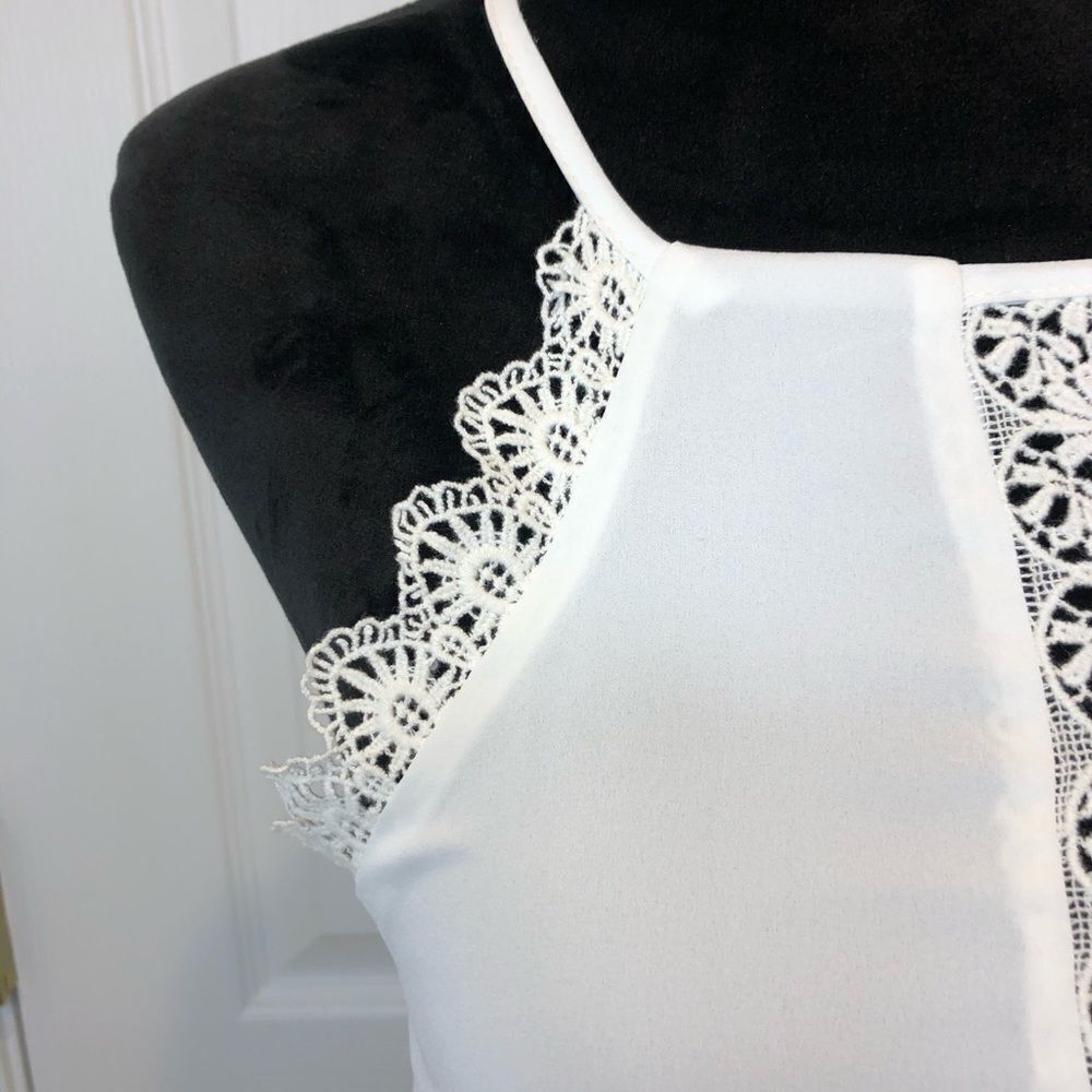NWT Angel Biba white eyelet spaghetti strap dress - Picture 11 of 16